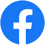 Facebook logo in blue and white