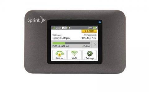 Screen view of a Sprint hotspot available at the library